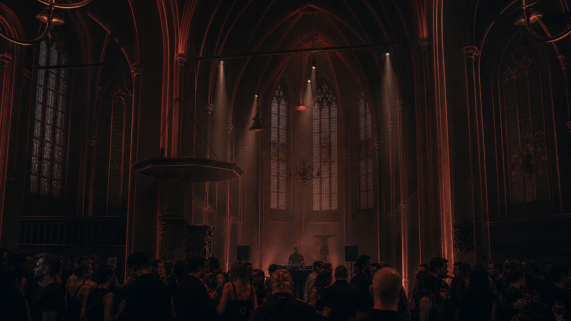 THE FIFTH at its peak: the whole structure alight in copper and oxblood.